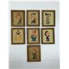 Image 1 : Group of 7 framed lithographs prints (1930s) missing Doc - Approx 5 1/2" x 4 1/2"
