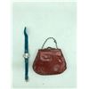 Image 2 : 2 pcs. - childs change purse (1930s) Approx 5 1/4" & childs wrist watch (1960s)