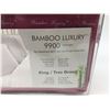 Image 2 : "Bamboo Luxury 9900 Deluxe Series" - King 4pc Bedsheet set - Red - inclues Flat sheet/Fitted sheet &