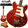 Image 1 : THE BEATLES SIGNED RED VOX FULL SIZE GUITAR
