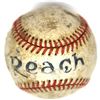 Image 3 : Babe Ruth Signed Red Stitched Reach Baseball