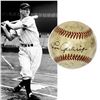 Image 1 : Lou Gehrig Signed Red Stitched Baseball