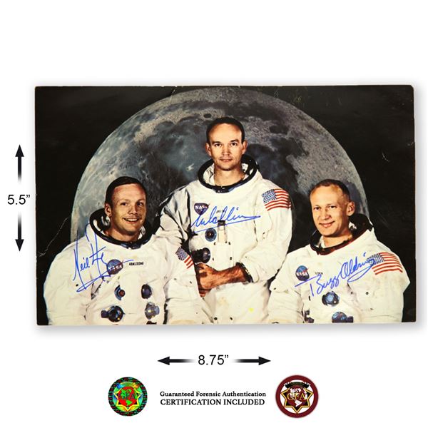 APOLLO XI CREW SIGNED OFFICIAL NASA PHOTOGRAPH