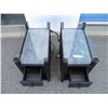 Image 2 : 2X THE BID - Night stand end tables with glass top with USB port + plugins - 12.5x22x24T