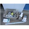 Image 1 : Electrical related + misc, with plastic tote