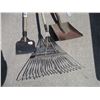 Image 2 : (3) garden tools - shovel, ice pick, rake