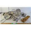 Image 1 : Cake pan with metal siv and other assorted kitchen tools