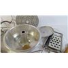 Image 3 : Cake pan with metal siv and other assorted kitchen tools