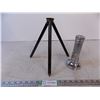 Image 1 : vintage tripod and flashlight