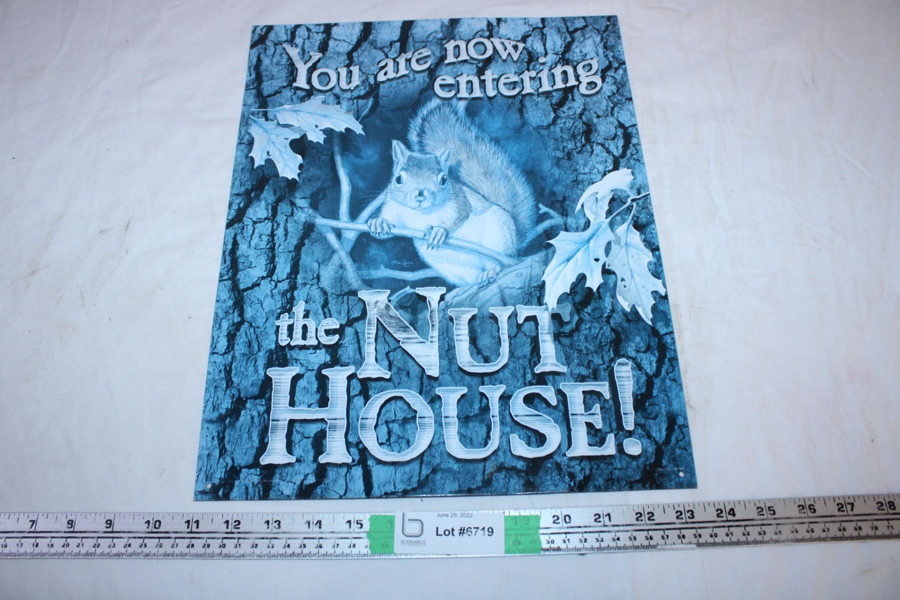 You are now entering the nut house Sign Bodnarus Auctioneering