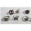 Image 2 : (9) Silver Rings