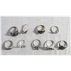 Image 4 : (9) Silver Rings