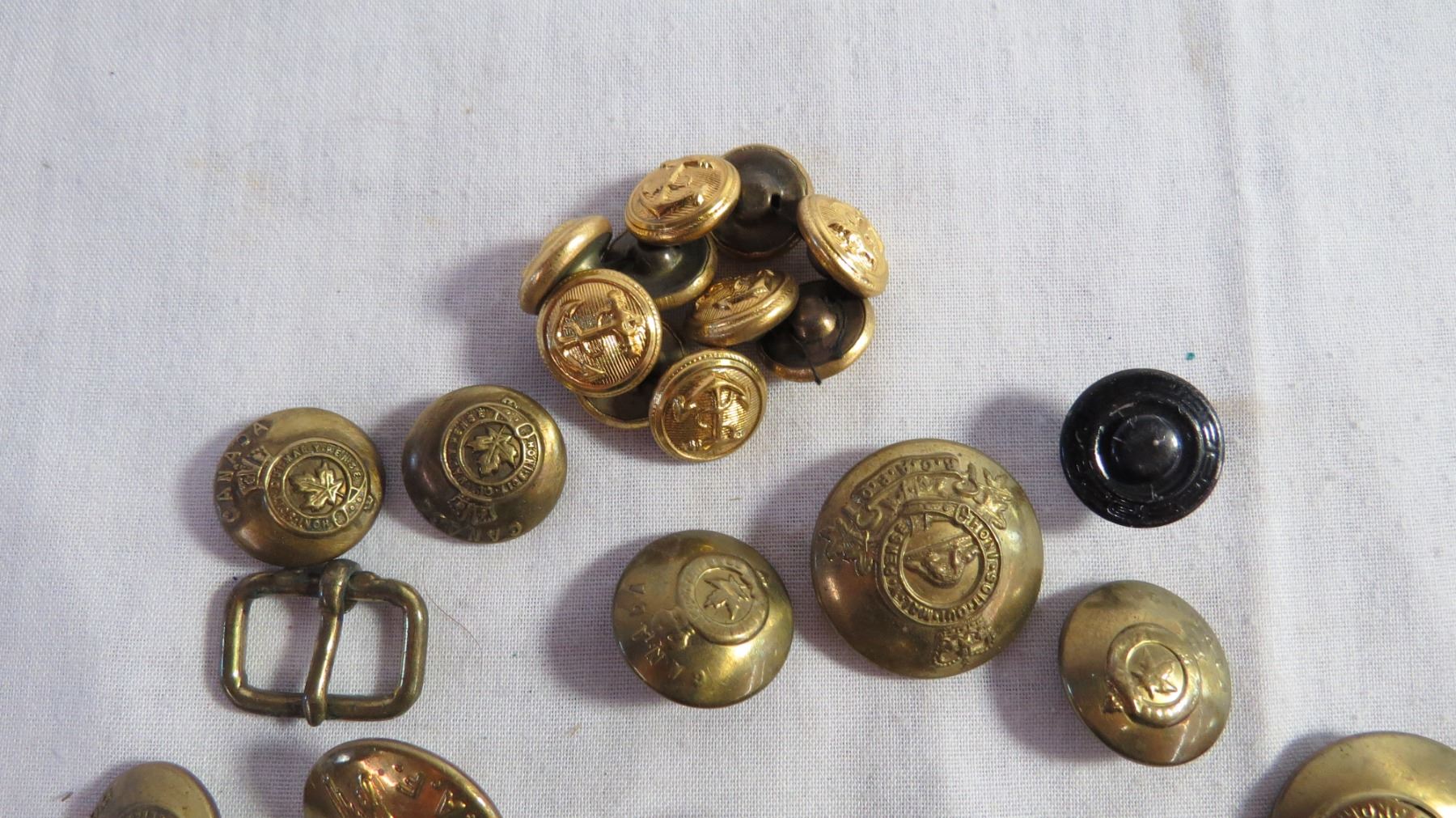 Assorted Military Brass Buttons