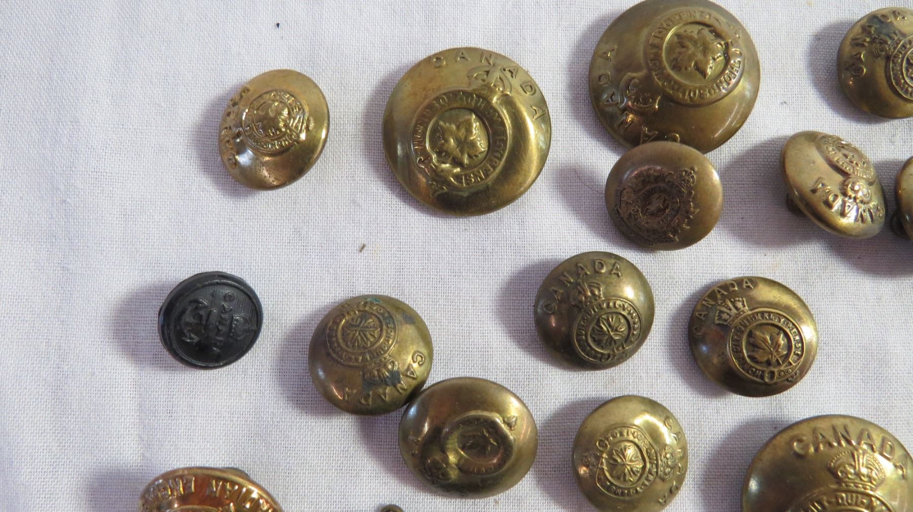 Assorted Military Brass Buttons