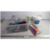 Image 1 : Bin of Misc Tools, Drywall Compound and Silicone