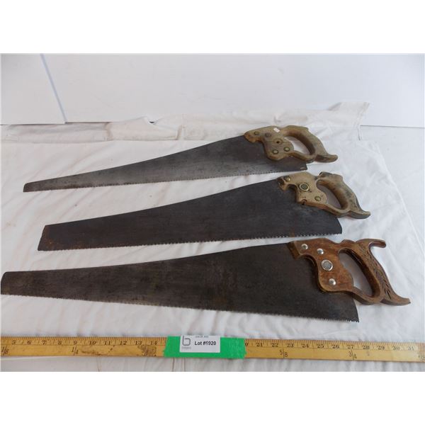 (3) vintage wood saws