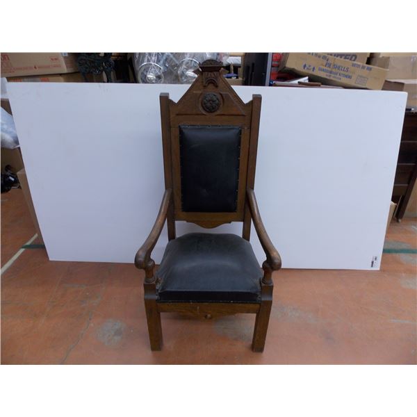 *Oak lodge chair 53" tall