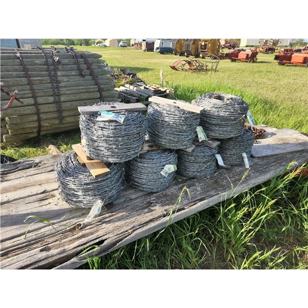 7X THE BID PRICE - Rolls of new barbed wire (7)