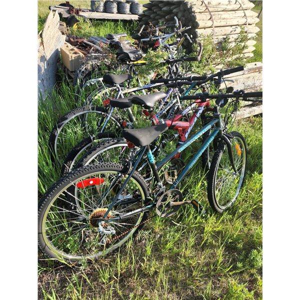 Assorted bicycles (9 total)