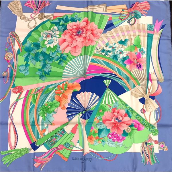 "Leonard" - Group of 2 Silk Scarves - 100% Silk - Size: 34in x 34in (Approx.)