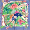 Image 1 : "Leonard" - Group of 2 Silk Scarves - 100% Silk - Size: 34in x 34in (Approx.)