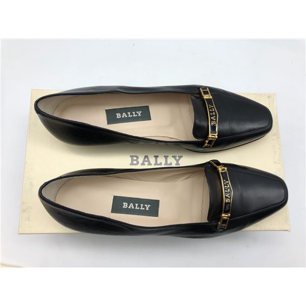 "Bally - Vintage" - Black Leather "Limber" Flats w/shoe brush - Size: 6 - Brand New in Box w/receipt