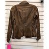 Image 2 : "Danier" - Brown Leather Jacket - Women - Size: XXS