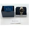 Image 3 : "Bulova" - 2 Tone Day Date w/chain - Serial no. C9671132 - Brand New in Box