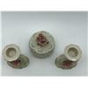 Image 2 : "Schaubach Kunst Germany" - 3 piece set - includes 2 candelabras & a small pot - Approx. 4in/3 1/2in