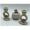 Image 3 : "Schaubach Kunst Germany" - 3 piece set - includes 2 candelabras & a small pot - Approx. 4in/3 1/2in