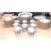 Image 2 : "Royal Doulton - Made in England - 1966" - Complete Set of 43 pcs - includes 8 Tea cups/8 Saucers/8 