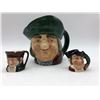Image 1 : "Royal Doulton - Toby Philpotts" - Set of 3 Jugs - Approx. 6 1/2in x 5 1/2in/2 1/2in x 2 1/2in