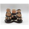 Image 1 : Goebel Hummel figurine" - Group of 5 condiment set - includes jars/salt/pepper tray/creamer & sugar