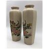 Image 2 : "Seizan Gama" - Set of 2 Authentic Japanese Vases - Approx. 11in