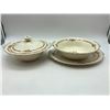Image 1 : "Creampetal Grindley - Made in England" - 4pc Serving set - includes Serving plate/2 bowls & lid