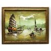Image 2 : Group of 3 Framed Painting on Canvas - includes signed painting by Tom - Approx. 18 1/2in x 14 1/2in
