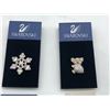 Image 2 : "Swarovski" - Group of 5 Swarovski pins
