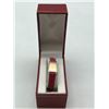 Image 1 : "Lassale - Seiko" Women's watch w/King's red leather strap - crack on the dial