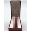 Image 2 : "Lassale - Seiko" Women's watch w/King's red leather strap - crack on the dial