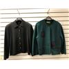 Image 1 : "Geiger Collections - Vintage" - Group of 2 Wool Cardigan Jackets - includes plain black & green w/p