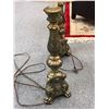 Image 2 : Pair of Vintage Brass Lamps