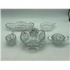 Image 1 : 5 pc set of Vintage Hand Cut Glassware - including serving bowl/creamer etc.