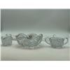 Image 2 : 5 pc set of Vintage Hand Cut Glassware - including serving bowl/creamer etc.