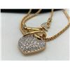 Image 2 : "Swarovski" - Group of 2 Gold Tone Necklaces w/crystals