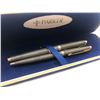 Image 2 : "Parker" - 2 pc set of Sterling Silver Pens - includes ballpoint & ink pen