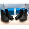Image 2 : "John Fluevog" - Group of 2 Black Boots w/dust bag & box from the Superhero show - Sizes: M9/W11 & M
