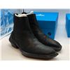 Image 2 : "John Fluevog" - Group of 2 Black Boots w/dust bag & box from the Superhero show - Sizes: M10 & M12