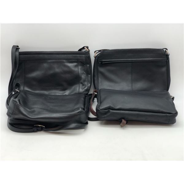 "Derek Alexander" - Group of 4 Women's Black Leather handbags