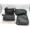 Group of 4 Black Leather handbags - includes Bruno Rossi & Cherry Collection