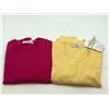 Image 1 : "Pearls & Cashmere" - Group of 2 100 % Cashmere crew neck sweater - includes yellow sweater (brand n